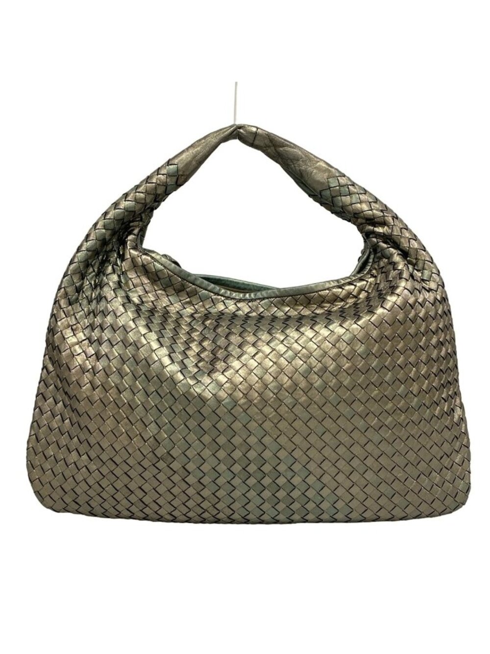 Bottega Veneta Shoulder Bag Intrecciato Hobo Green Leather